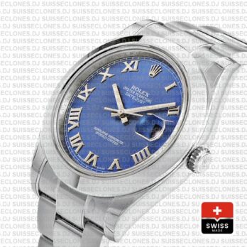 Rolex Datejust II Blue Dial Steel 41mm 116300 Replica Watch