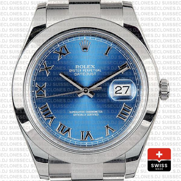Rolex Datejust II Blue Dial Steel 41mm 116300 | Replica Watch