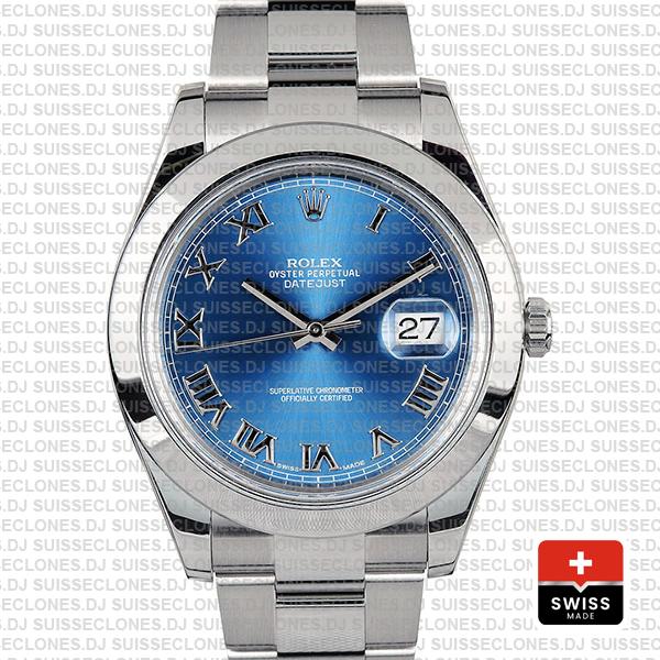 Rolex Datejust II Blue Dial Steel 41mm 116300 | Replica Watch