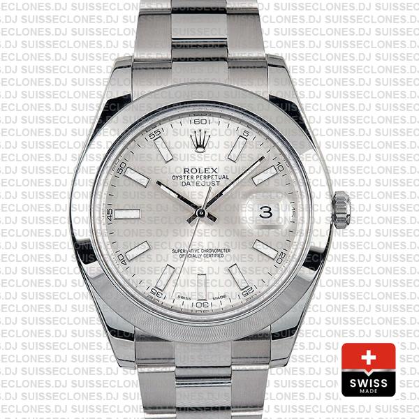 Rolex Datejust II Silver Dial 41mm | Rolex Replica Watch