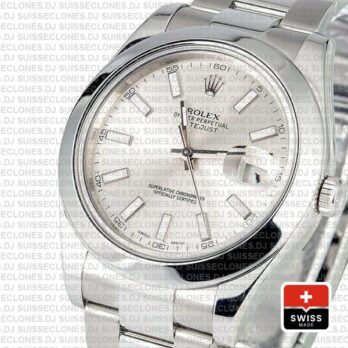 Rolex Datejust II Silver Dial 41mm Replica Watch
