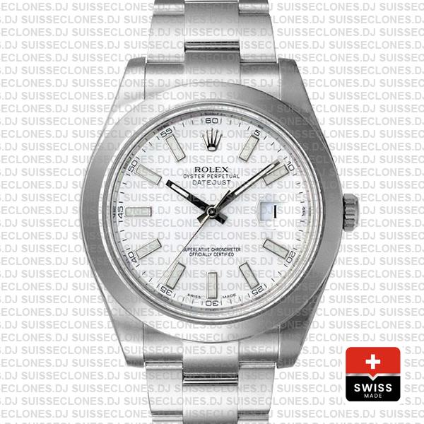 Rolex Datejust II White Dial 41mm 904L Steel | Replica Watch