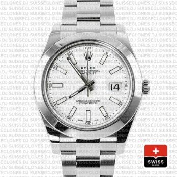 Rolex Datejust II White Dial 41mm 904L Steel Replica Watch