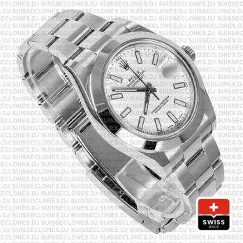 Rolex Datejust II White Dial 41mm 904L Steel Swiss Replica Watch
