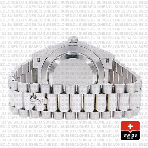 Rolex Day-date 40 Platinum Ice Blue Diagonal Motif Ref.228206 Swiss Replica Superclone Watch