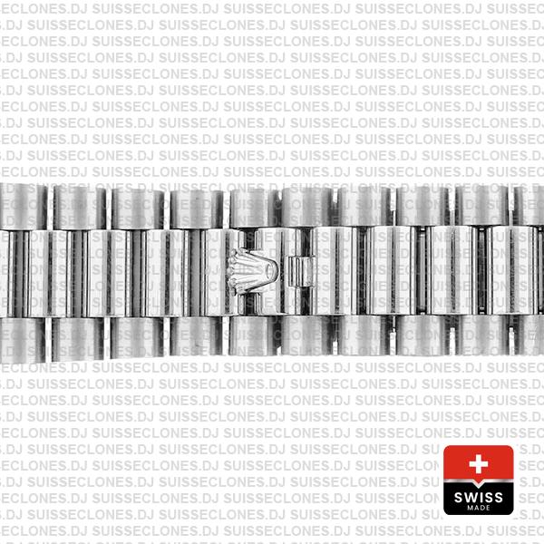 Rolex Day-date 40 Platinum Ice Blue Diagonal Motif Ref.228206 Swiss Replica Superclone Watch