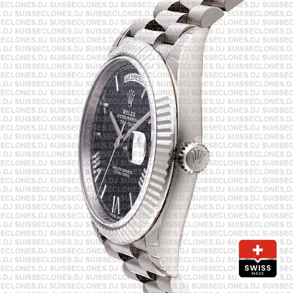 Rolex Day-Date 40 White Gold Blue Roman Dial Rolex Replica