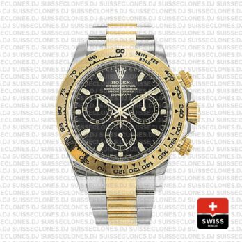 Rolex Daytona Black Dial 40mm Two-Tone Rolex Replica Watch