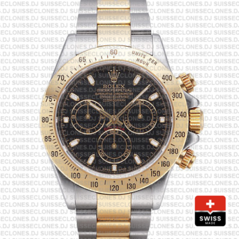 Rolex Daytona Black Dial 40mm Two-Tone | Rolex Replica