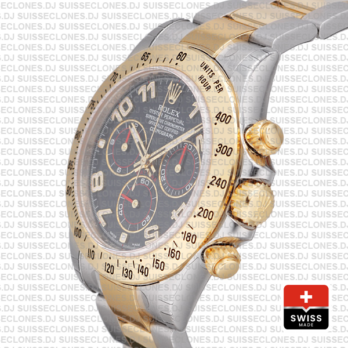 Rolex Daytona Two-Tone Blue Arabic Dial Yellow Gold Replica