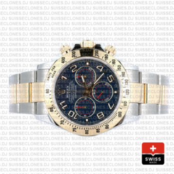 Rolex Daytona 2 Tone Blue Arabic 40mm 116523