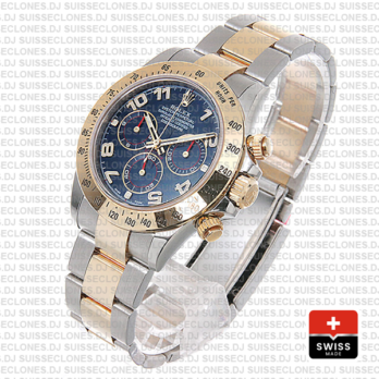 Rolex Daytona 2 Tone Blue Arabic 40mm 116523