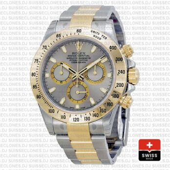 Rolex Daytona 2 Tone Grey Slate 40mm 116523