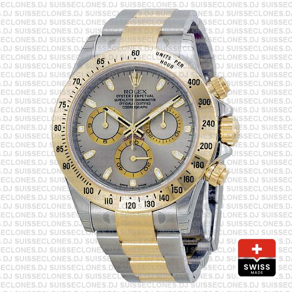Rolex Daytona 2 Tone Grey Slate 40mm 116523