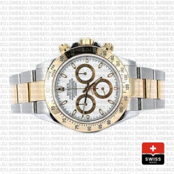 Rolex Cosmograph Daytona Two-Tone Gold 904L Steel White Dial