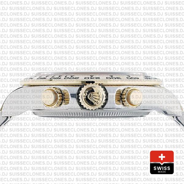 Rolex Cosmograph Daytona 2-tone 18k Yellow Gold/904l Steel Ref.126503 Gold Dial Stick Markers 40mm Cal.4131 Swiss Replica Super Clone