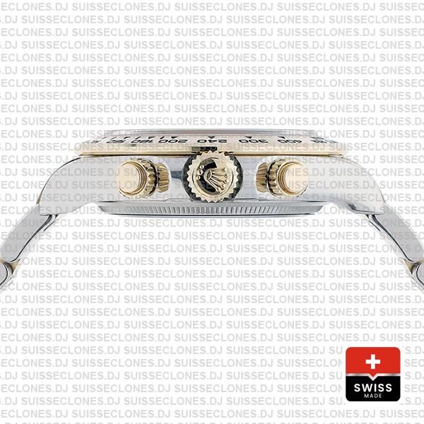 Rolex Cosmograph Daytona 2-tone 18k Yellow Gold/904l Steel Ref.126503 Gold Dial Stick Markers 40mm Cal.4131 Swiss Replica Super Clone