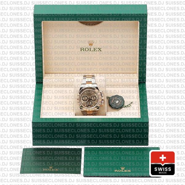 Rolex Cosmograph Daytona 2-tone 18k Yellow Gold/904l Steel Ref.126503 Gold Dial Stick Markers 40mm Cal.4131 Swiss Replica Super Clone