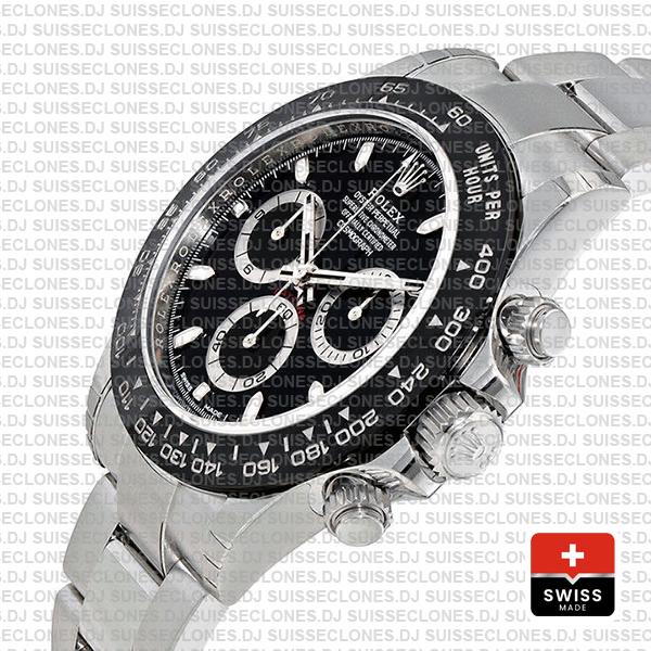 Rolex Daytona 2016 Ss Black Ceramic Bezel 116500 40mm Replica