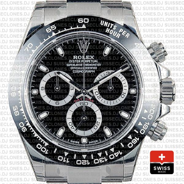 Rolex Daytona Black Dial 2016 Ceramic Bezel 40mm Swiss Replica Watch