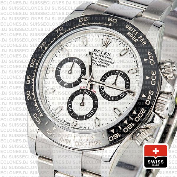 Rolex Daytona 2016 Ss White Ceramic Bezel 116500 40mm Replica