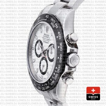 Rolex Daytona Stainless Steel White Dial Replica Watch