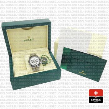 Rolex Daytona Stainless Steel White Dial 40mm with Subdials, Ceramic Bezel with 904L Steel