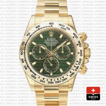 Rolex Daytona 18k Yellow Gold Green Dial | Rolex Replica