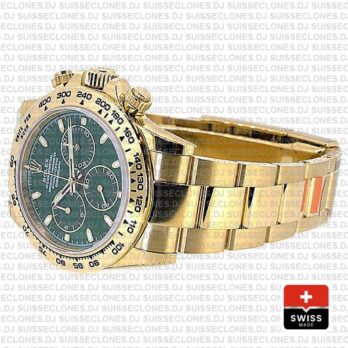 Rolex Daytona 2016 Yellow Gold Green 116508 40mm Swiss Replica