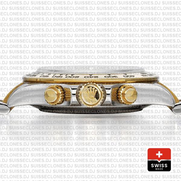 Rolex Cosmograph Daytona 2tone 18k Yellow Gold/904l Steel Diamond Gold Dial 40mm Ref:116503 Swiss Replica Watch