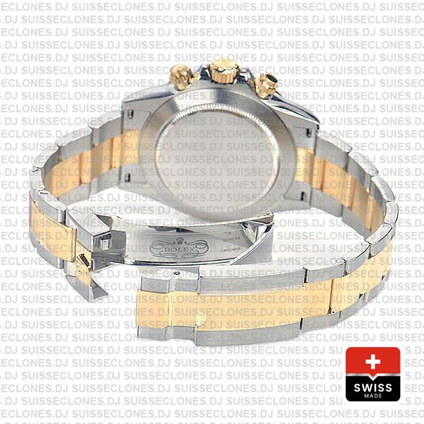 Rolex Cosmograph Daytona 2tone 18k Yellow Gold/904l Steel Black Diamond Dial 40mm Ref:116503 Swiss Replica Watch
