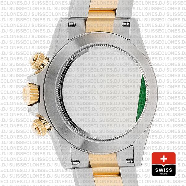 Rolex Cosmograph Daytona 2tone 18k Yellow Gold/904l Steel Black Diamond Dial 40mm Ref:116503 Swiss Replica Watch