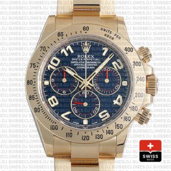 Rolex Daytona Gold Blue Arabic 40mm 116528