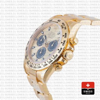Rolex Daytona Gold Dial 18k Yellow Gold Stainless Steel Swiss Replica Watch
