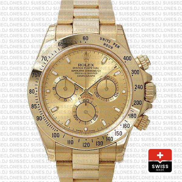 Rolex Daytona Stainless Steel Yellow Gold Dial | Replica Watch