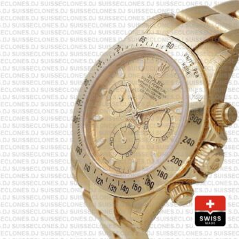 Rolex Daytona Stainless Steel Yellow Gold Dial Swiss Replica Watch