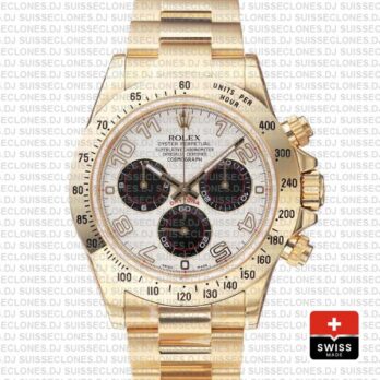 Rolex Daytona 18k Yellow Gold Panda Dial | Replica Watch