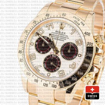 Rolex Daytona 18k Yellow Gold Panda Dial Rolex Replica Watch