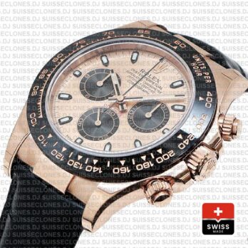 Rolex Cosmograph Daytona 904L Stainless Steel 40mm, 18k Rose Gold Pink Dial