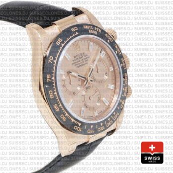 Rolex Daytona Rose Gold Pink Diamond Dial Swiss Replica Watch