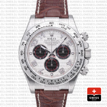 Rolex Daytona Leather Ss White Gold White 40mm 116519