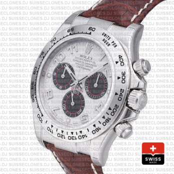 Rolex Daytona Leather Ss White Gold White 40mm 116519