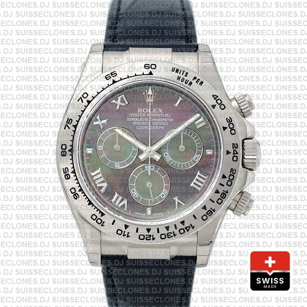 Rolex Daytona Black MOP Roman Dial Watch | Rolex Replica