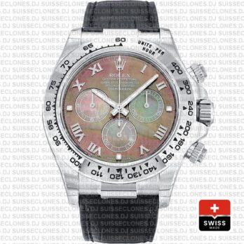 Rolex Daytona Black MOP Roman Dial Watch | Rolex Replica
