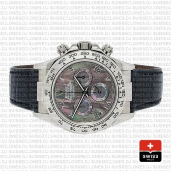 Rolex Daytona Black MOP Roman Dial Watch | Rolex Replica