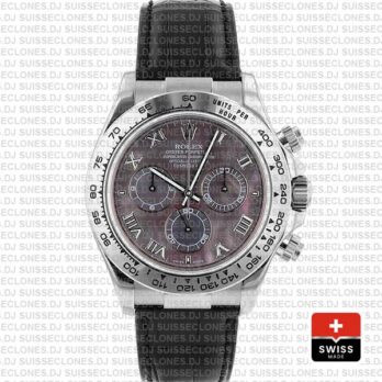 Rolex Daytona Black MOP Roman Dial Watch | Rolex Replica