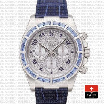 Rolex Daytona White Gold Blue Diamond Dial | Rolex Replica