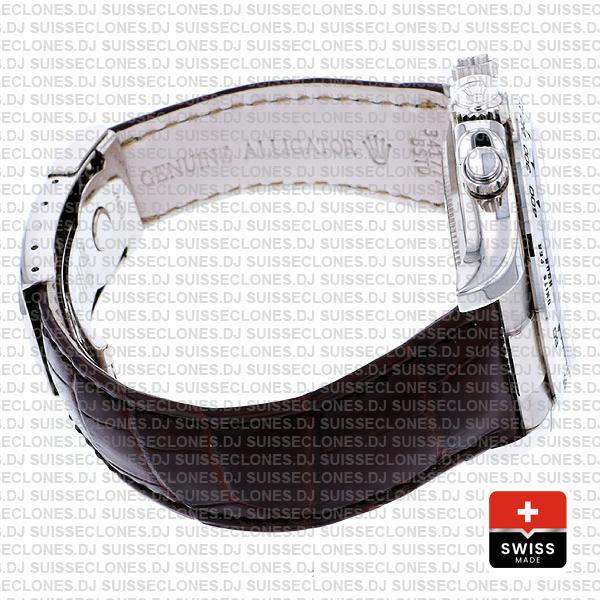 Rolex Daytona Leather White Gold Swiss Replica 40mm