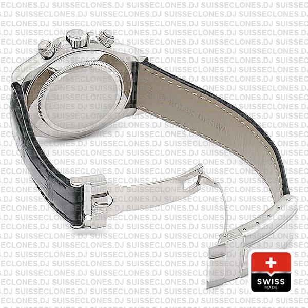 Rolex Daytona Leather White Gold Swiss Replica 40mm