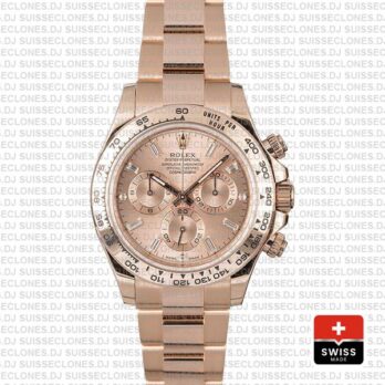 Rolex Cosmograph Daytona 40mm 18k Rose Gold Stainless Steel Oyster Bracelet